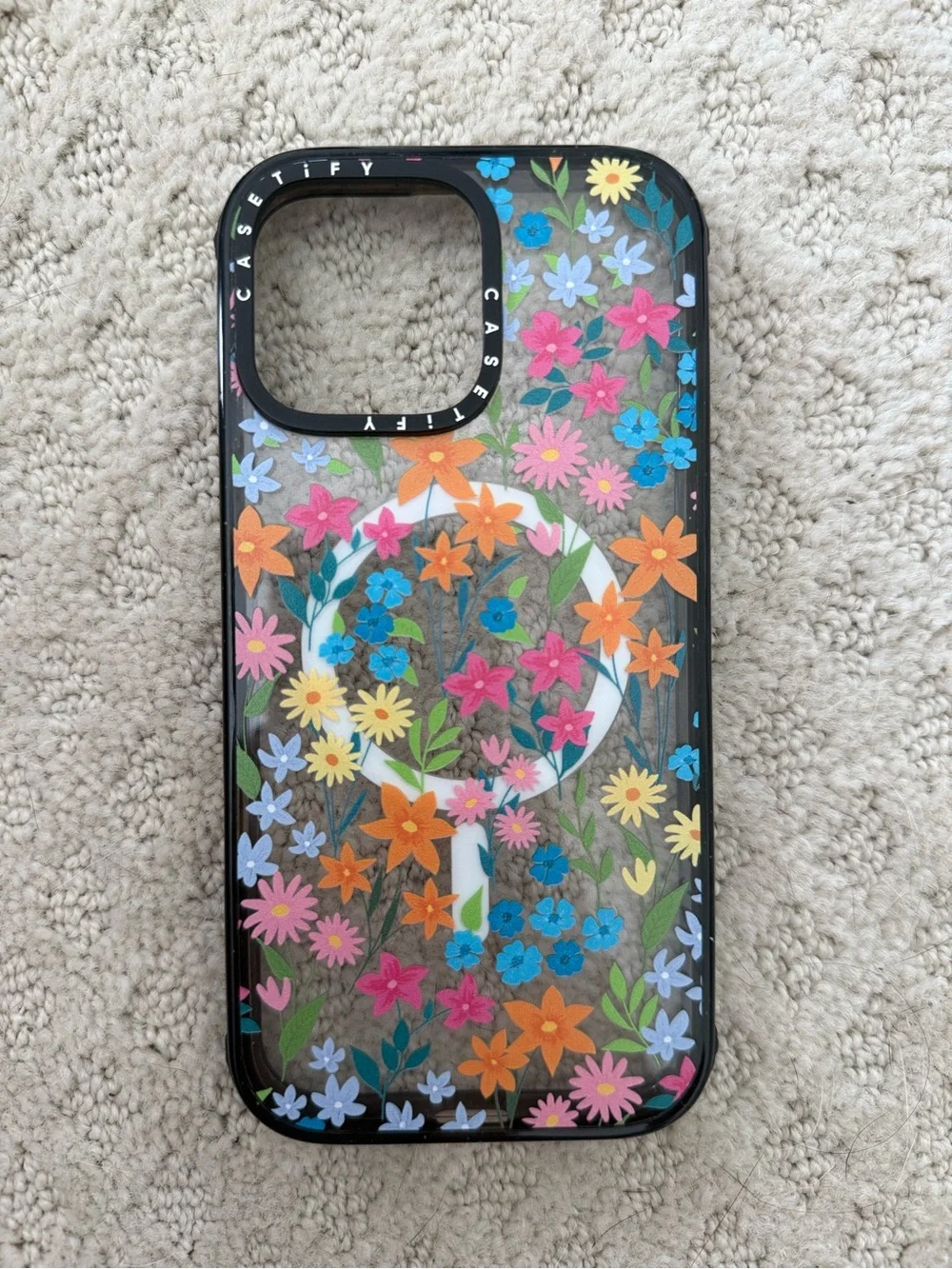 Casetify Floral Clear iPhone Case with Multicolor Flowers- iPhone 16 Pro Max